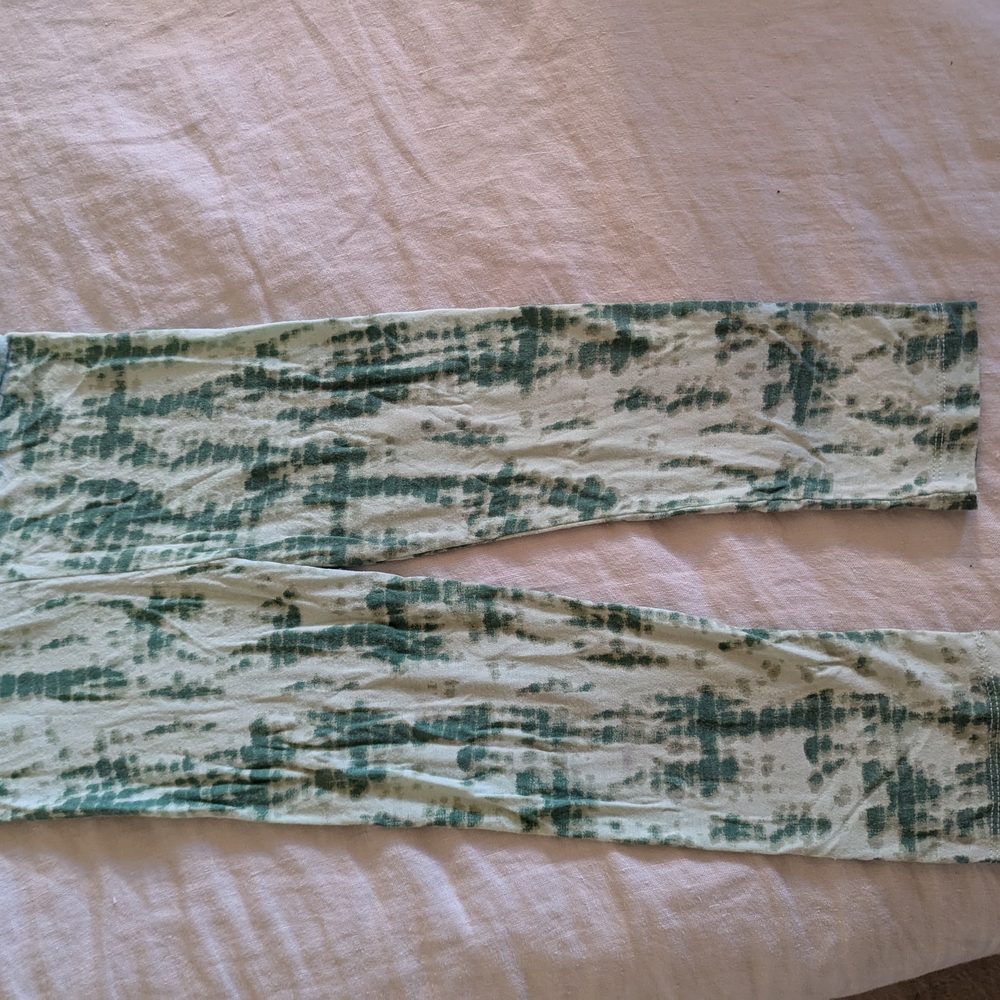 Green Tie-Dye Leggings